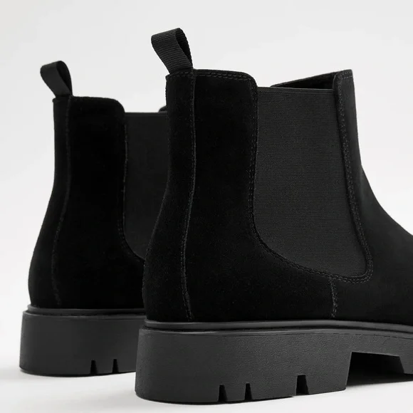 ZARA SPLIT LEATHER ANKLE BOOTS - Picture 3 of 6